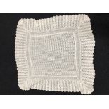 A A beautiful hand knitted christening blanket or blanket suitable for cot or moses-basket.