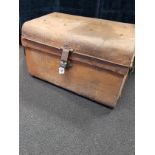 A large early 20th Century metal trunk.