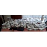 An extremely extensive Coalport Bone China dinner service and tea service "Revelry" 218 pieces.