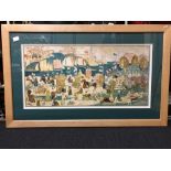 A contemporary print of Charles Prendergast's masterpiece "Holiday Beach Scene"