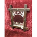 A late 1800s /early 1900s shop display mirror ‘Fields Pure Toilet Soaps’.