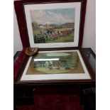 A limited edition print of 5th Royal Inniskilling Dragoon Guards, signed John King 1985 etc.