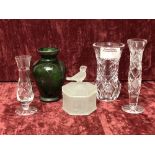 A small collection of glass.