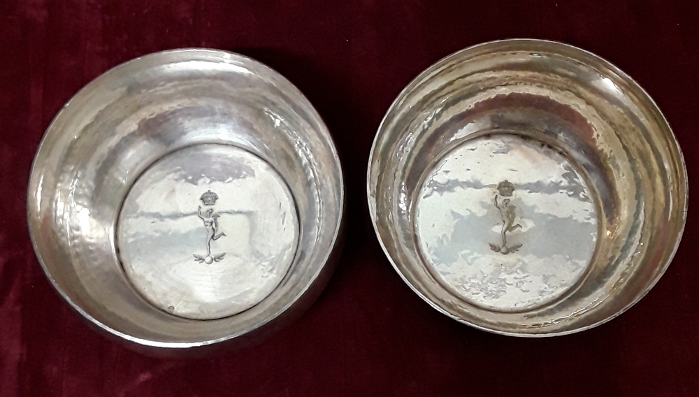 A matching pair pre 1953 Royal Corps of Signals regent plate bowls. - Image 2 of 4