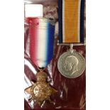 A WW1 Royal Army Medical Corps 1914 Mons Star and British War medal.