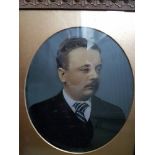 A Victorian hand coloured tintype photograph of an American gentleman.