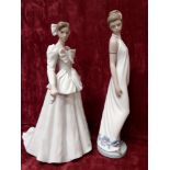 A pair of tall elegant Lladro figurines – both marked Nao Daisa 1994.
