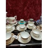 A collection of 18th and 19th Century cups and saucers etc.