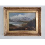 A 19th Century/20th Century oil on canvas painting of a country scene.