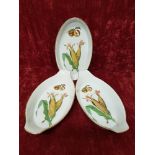 Three Royal Worcester serving dishes