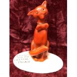 A rare Grafton china model of a red cat "A present from the Crystal Palace".