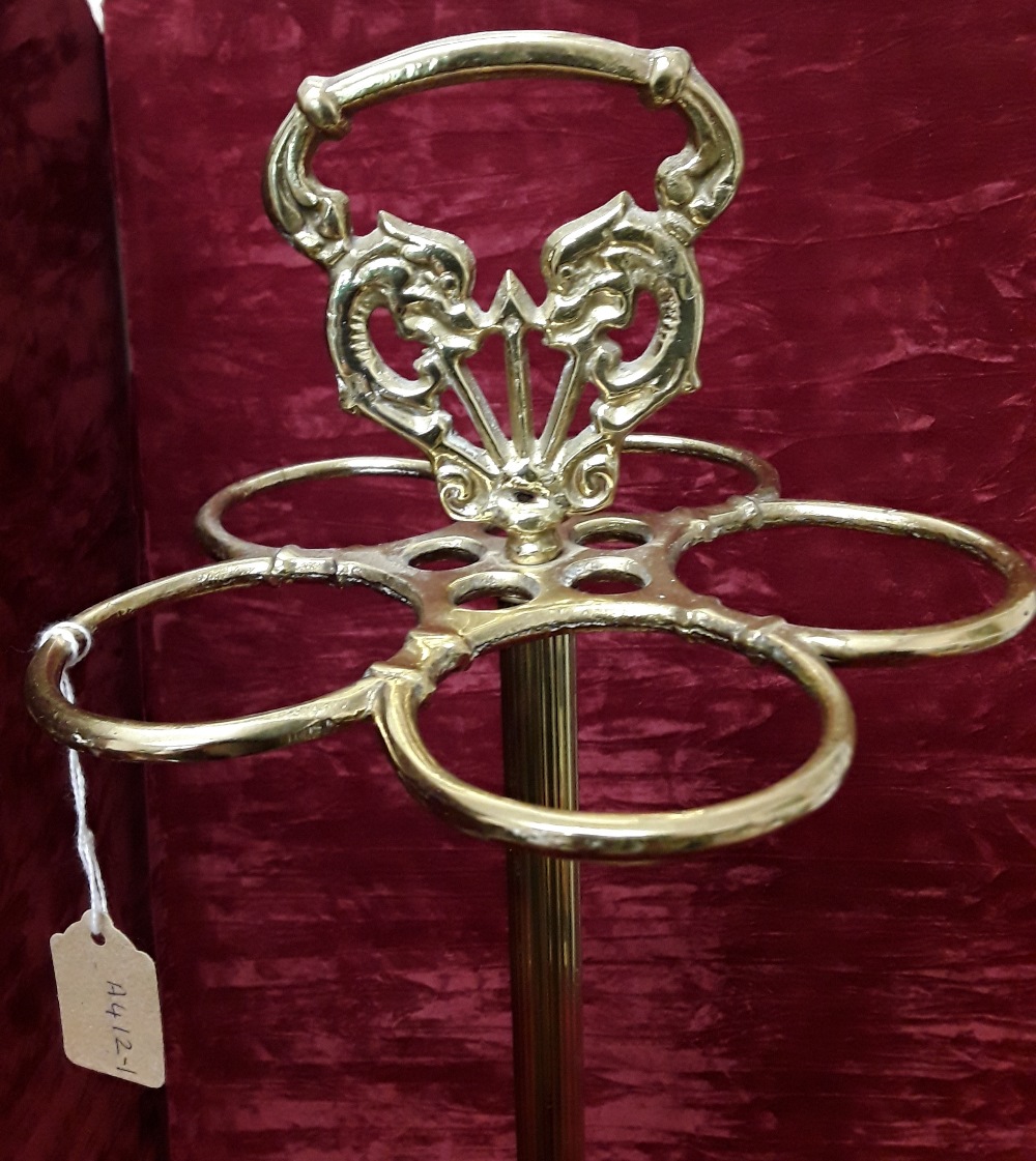 An unusual brass umbrella stand. - Image 3 of 5