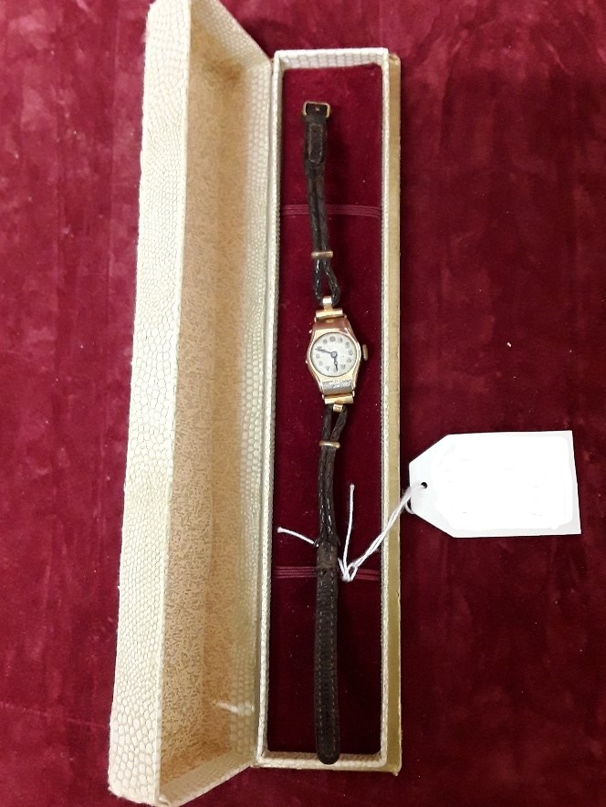 A lady’s 9ct gold cocktail /dress watch.