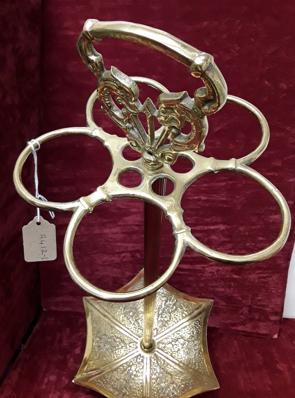 An unusual brass umbrella stand. - Image 5 of 5