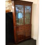 Large oak corner cabinet.