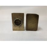 Two trench art brass matchbox holders.