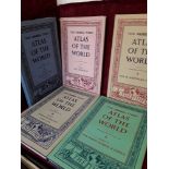 A complete set of five "The Times Atlas of the World" in original dust covers