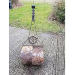 A Victorian cast iron garden roller