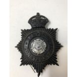 A pre 1953 Hampshire constabulary police helmet badge.