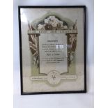 A framed and glazed WW2 Royal New Zealand Air Force certificate named to P/O L. Tabor.