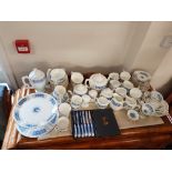 An extensive Coalport Bone China tea and coffee service "Revelry" design.