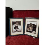 Four signed photographic images of a young lady on a beach.