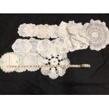 A collection of miscellaneous textile items.