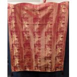 A dark red and gold damask panel possibly for a bed or a throw.