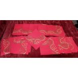 An Indian cotton table cover plus 12 napkins.