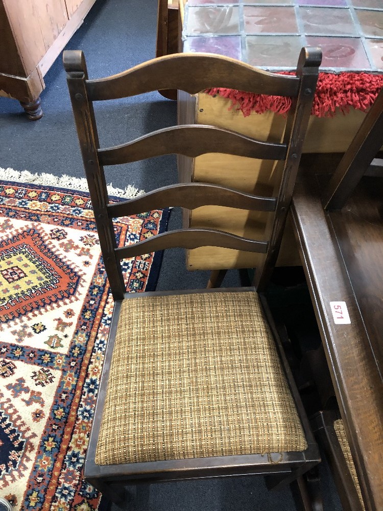 A small oak Art Deco style Ercol extending dining room table with six chairs. - Image 3 of 4