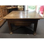 A four plank oak coffee table.