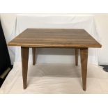 A Morris of Glasgow retro side/coffee table with angled tapering supports.