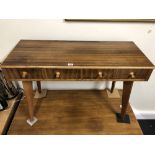 A Morris of Glasgow retro dressing table with three drawers with detachable mirror