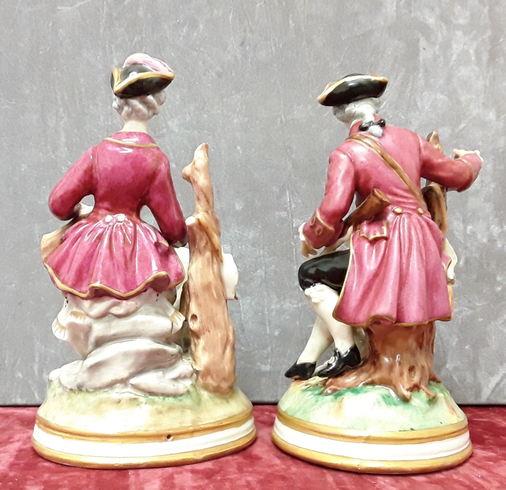 A pair of continental hard paste porcelain figurines. - Image 2 of 6