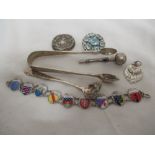 A collection of silver including jewellery.