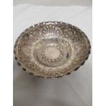 A small silver pin dish hallmarked London 1896, maker Charles Edwards.