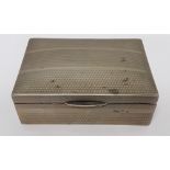 A silver plated box with wood liner. Miscellaneous contents included.