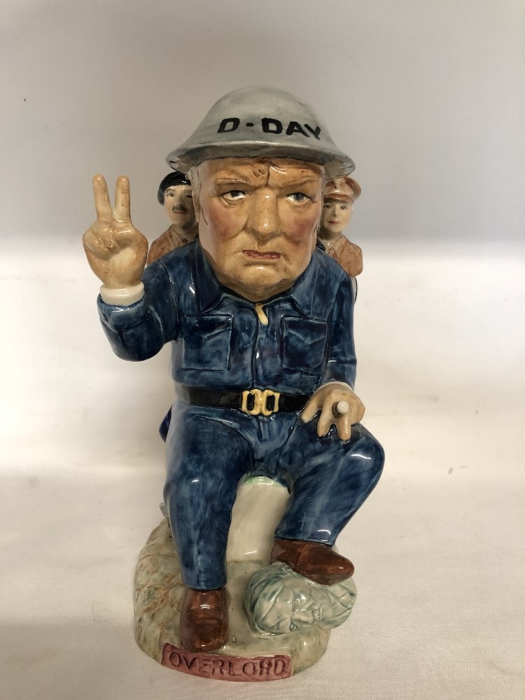 D-Day Churchill Toby Jug by Kevin Francis celebrating the 50th anniversary of D-Day. No 14 of 750.