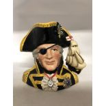 Vice Admiral Lord Nelson – Royal Doulton Character Toby Jug.