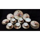 A Nippon China hand painted part teaset.