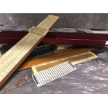 A collection of slide rules etc.