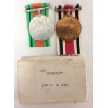 A WW2 Hampshire Police LSGC Special Constabulary medal and WW2 Defence Medal.