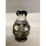 Majolica Fat Friar toby jug (circa 1900).