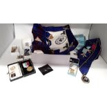 A large quantity of Women's Masonic Regalia, Jewels, Badges, Medals, Rule Books, Certificates, etc
