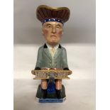 A toby jug depicting President Wilson (Welcome home Sam).