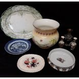 A collection of plates, bowls etc. including cloisonné, Chinese, etc.
