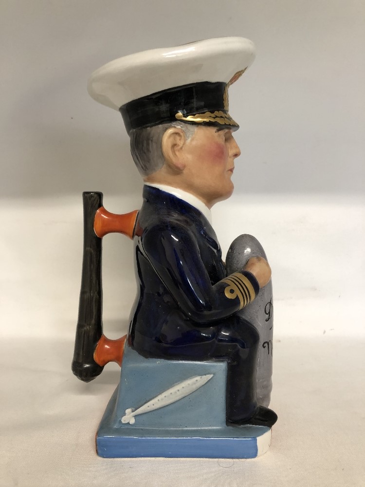 A toby jug depicting Admiral Beatty (Dread Nought). - Image 2 of 4