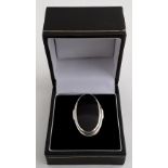 Large silver ring set with onyx stone. Stamped 925. Size L
