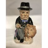 Churchill Toby (Black Version) circa 1989 by Kevin Francis (this jug is No 2 of 1500).