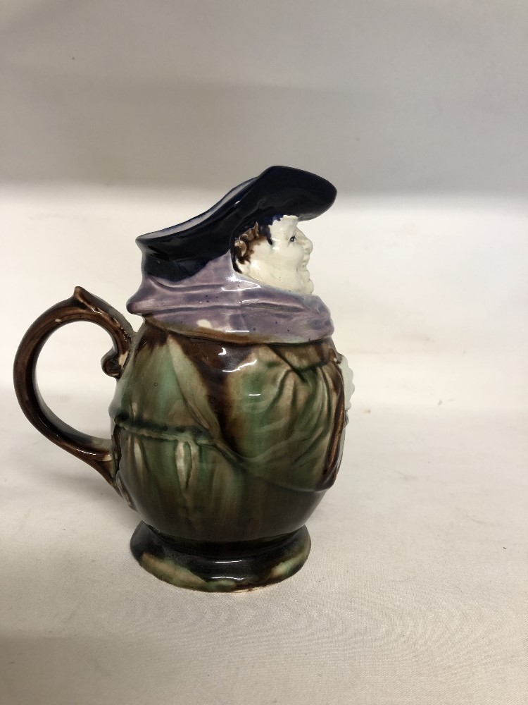 Majolica Fat Friar toby jug (circa 1900). - Image 4 of 5